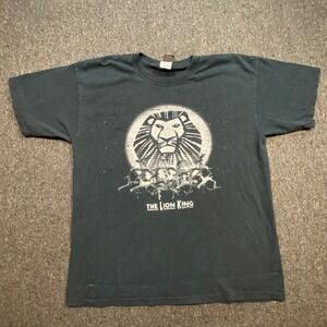 Disney Broadway Men XL Black Lion King Musical Graphic T-Shirt Short Sleeve